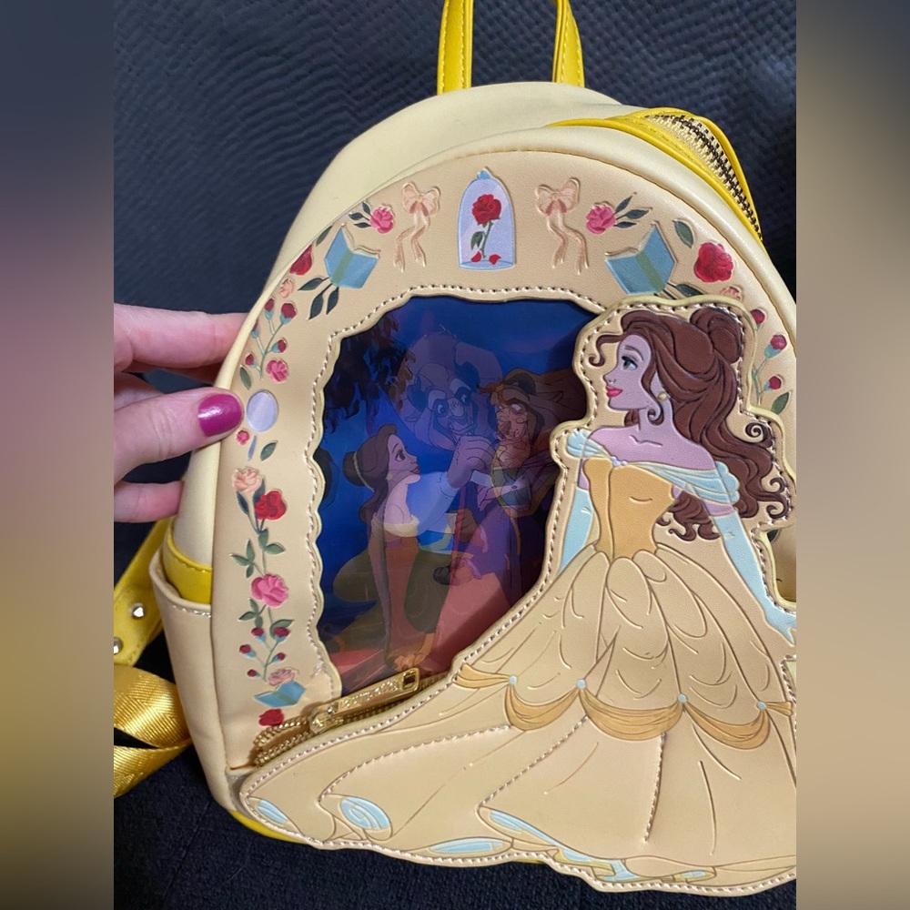 Loungefly Yellow Beauty and the Beast Backpack
